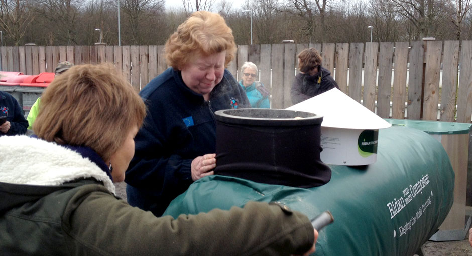 Communit composting with the Ridan Food Waste Composter